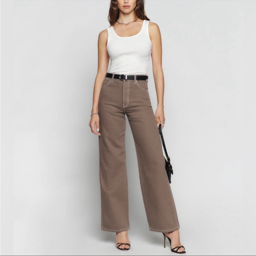 Reformation Cowboy Brown Jeans